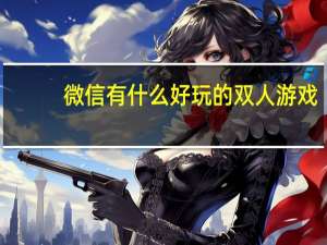 微信有什么好玩的双人游戏（微信有什么贷款）