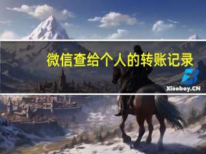 微信查给个人的转账记录（微信查个人转账记录）