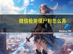 微信检测僵尸粉怎么弄