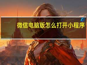 微信电脑版怎么打开小程序