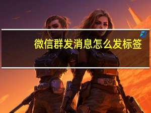 微信群发消息怎么发标签（微信群发消息怎么发）
