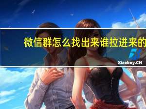 微信群怎么找出来谁拉进来的（微信群怎么找出来）