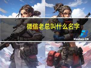 微信老总叫什么名字