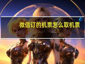 微信订的机票怎么取机票