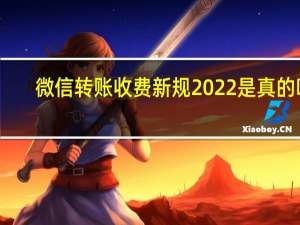 微信转账收费新规2022是真的吗（微信转账收费）