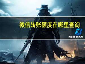 微信转账额度在哪里查询