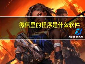 微信里的程序是什么软件