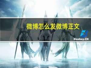 微博怎么发微博正文