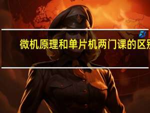 微机原理和单片机两门课的区别