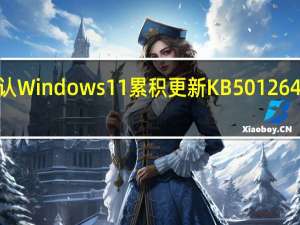 微软确认 Windows 11 累积更新 KB5012643 中的新错误