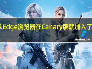 微软Edge浏览器在Canary版就加入了这一功能