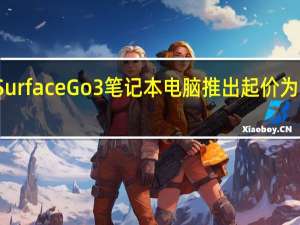 微软SurfaceGo3笔记本电脑推出起价为卢比42999