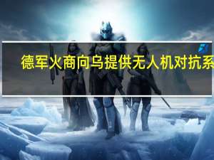 德军火商向乌提供无人机对抗系统