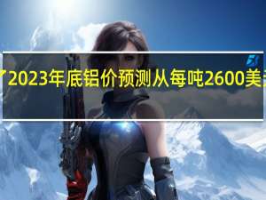 德商银行下调了2023年底铝价预测从每吨2600美元降至每吨2400美元