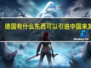 德国有什么东西可以引进中国来发展！