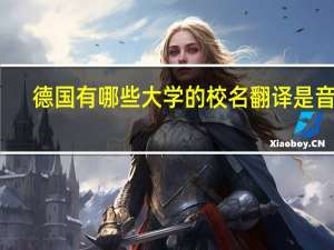 德国有哪些大学的校名翻译是音译