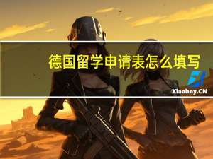 德国留学申请表怎么填写