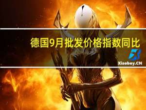 德国9月批发价格指数同比 -4.1%前值 -2.7%；环比 0.2%前值 0.2%
