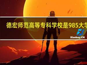 德宏师范高等专科学校是985大学吗