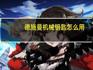 德施曼机械钥匙怎么用