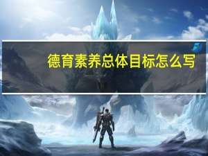 德育素养总体目标怎么写