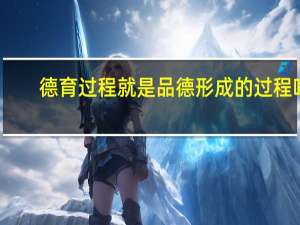 德育过程就是品德形成的过程吗