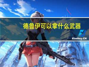 德鲁伊可以拿什么武器