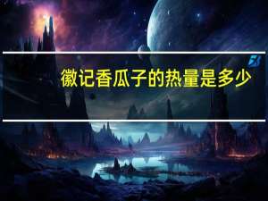 徽记 香瓜子的热量是多少