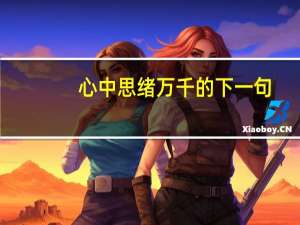 心中思绪万千的下一句