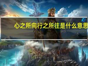 心之所向行之所往是什么意思