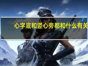 心字底和竖心旁都和什么有关