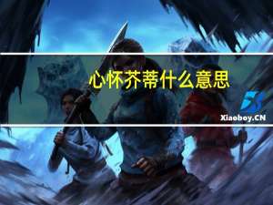 心怀芥蒂什么意思