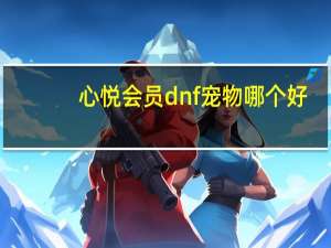 心悦会员dnf宠物哪个好
