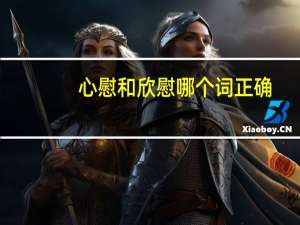 心慰和欣慰哪个词正确