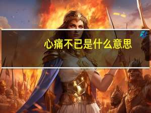 心痛不已是什么意思