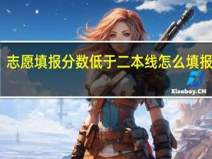 志愿填报分数低于二本线怎么填报志愿