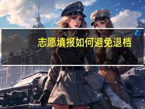 志愿填报如何避免退档