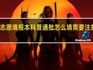 志愿填报本科普通批怎么填 需要注意什么