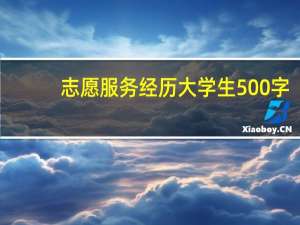 志愿服务经历大学生500字（志愿服务经历怎么写）