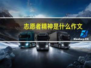 志愿者精神是什么作文（志愿者精神是）