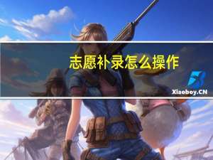 志愿补录怎么操作
