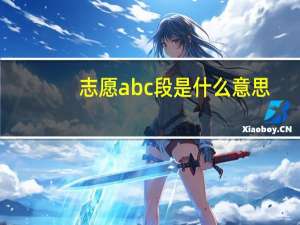 志愿abc段是什么意思