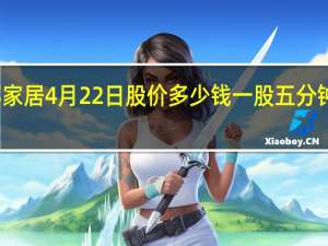 志邦家居4月22日股价多少钱一股 五分钟教你看懂