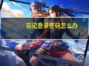 忘记登录密码怎么办？