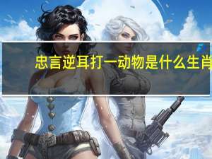 忠言逆耳打一动物是什么生肖（忠言逆耳打一动物）