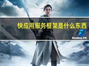 快应用服务框架是什么东西