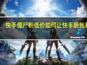 快手僵尸粉低价 如何让快手粉丝暴涨