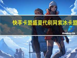 快手卡盟盛夏代刷网 紫冰卡盟(卡盟快手业务盛夏)