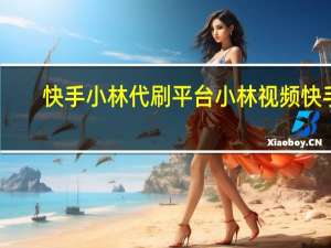 快手小林代刷平台 小林视频快手(快手晓林怎么了)