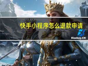 快手小程序怎么退款申请